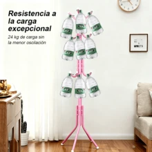1pc Perchero De Ropa De Madera beech Simple Con 8 Ganchos, Soporte De Ropa Ajustable En Altura Para Sombreros, Abrigos, Bolsas, Bufandas, Organización De Almacenamiento Doméstico Para Oficina, Entrada, Pasillo, Sala De Estar, Dormitorio, Hogar, Dormitorio  Soporte de Capa 9/12 Ganchos Metal Perchas montadas Sombrero Sombrero Abrigo Pantalla Estante Estante Ropa Ropa Ropa Ropa Ropa Organizador Muebles Perchero Rack para Ropa - Rosa - Ver 4