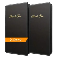 1/2/3/4/5 Pcs Professional 10 Inch Guest Check Presenter With Gold "Thank You" Text, Ideal For Restaurants And Cafes