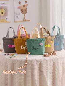 Personalized Name Tote Handbag: Custom Children's Gift,Custom Name Tote Handbag,Baby Shower Gifts, Children's Name Handbags - Multicolor - View 1