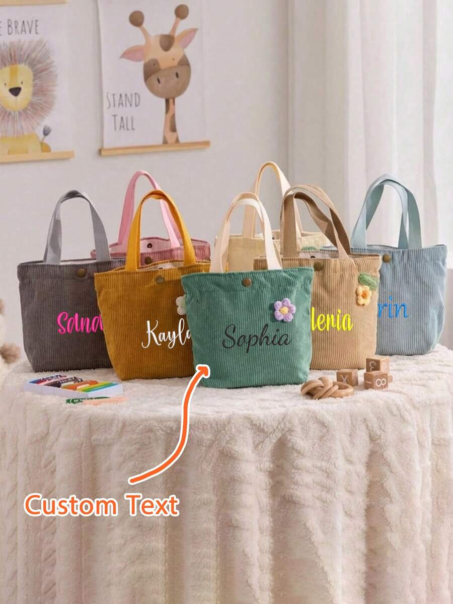 Personalized Name Tote Handbag: Custom Children's Gift,Custom Name Tote Handbag,Baby Shower Gifts, Children's Name Handbags - Multicolor - View 1