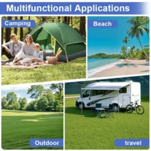 DEYUI Portable Adult Sleeping Bed Frame With Mattress | 755/655/555/455/355 Lb Load Capacity, Foldable Guest/Camping Bed, Ideal For Teenagers And Adults, Suitable For Travel, Patio, Terrace, And Outdoor Use, Oxford Cloth Cover, Alloy Steel Frame. - 升級版 755lbs 黑色床墊套裝 - 查看 10