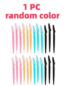 1/5/10/40pcs Long Handle Eyebrow Trimmer, Facial Shaver For Men And Women, Sharp Hair Removal Knife, Facial Skin Smoothing Tool, Ergonomic Long Handle Eyebrow Trimmer, Sharp Hair Removal Knife With Anti-Scratch Guard - Multicolor - View 4