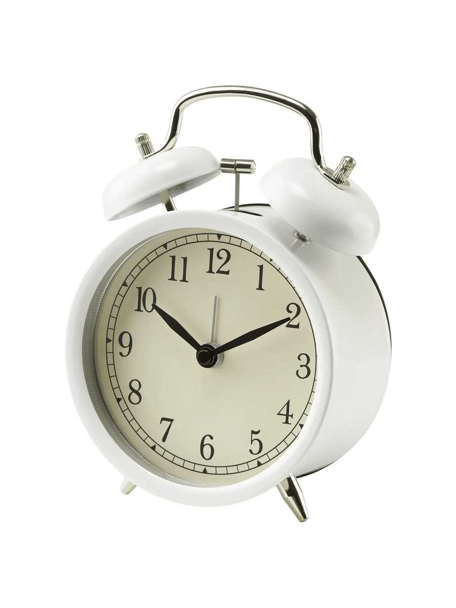 IKEA DEKAD Desk Clock: Creative Luminous Display For Clear Reading At Night; Silent Operation To Avoid Disturbing Rest; Dual Alarm Clock With Memory Function; Stable Non-Slip Silicone Base; Suitable For Dormitories, Bedrooms, And Studies; White. - White 705.404.77 - View 1
