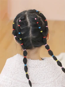 1/3/4/5/6/7件組美髮造型工具，含髮噴瓶、鼠尾梳、髮際線修飾刷與貼紙，適合女孩的開學禮物 - 彩色 - 查看 7