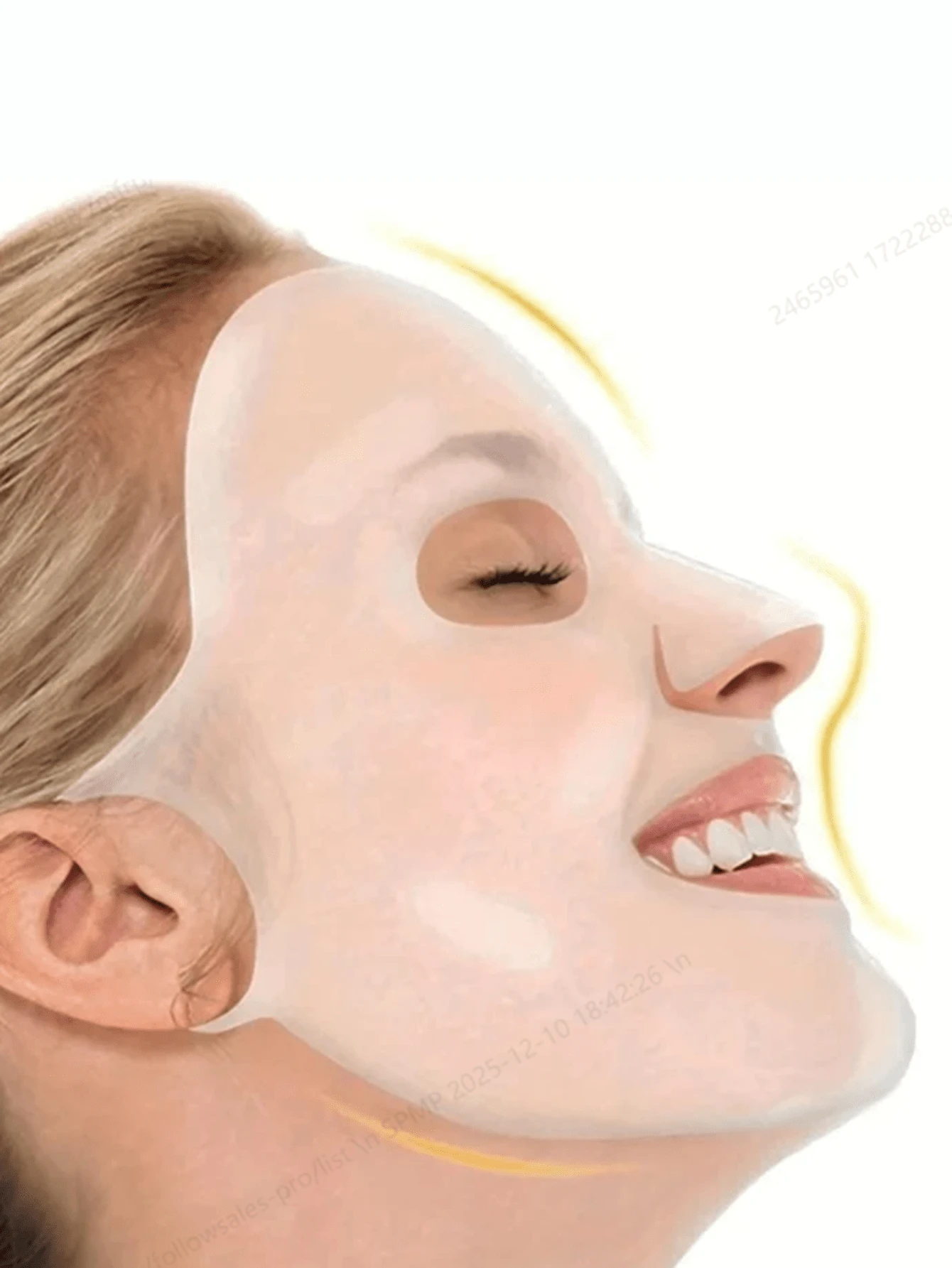 3D Silicone Face Mask Holder, Reusable Face Mask Fixing Tool With Ear Hooks, Moisturizing Facial Care Appliance - Multicolor - View 1