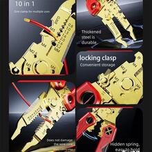 Professional Wire Stripping Pliers, Multi-Functional Industrial Electrician Pliers, Steel Material, Cable Stripper, Wire Cutter, Crimping Pliers, Clamp, Twist Tie Tool, Nail Puller For Electricians, Multi-Function Wire Stripper - Industrial Grade Multi-Functional Electrical Cable Stripper Knife, Wire Pliers, Wire Stripper - Steel - Suitable For Electricians And Technicians - Ideal For Wiring And Repair