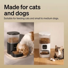新一代自动喂猫器，带监控摄像头，AI远程喂猫，双电源供电：USB和电池，2.4G WiFi自动喂狗器，夜视功能，猫粮分配器 - 3L - 查看 5