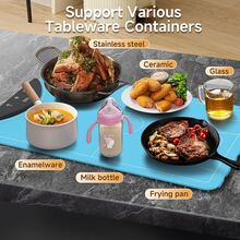 保温餐盘垫，家用牛奶加热器，桌面保温垫，多功能电热餐盘垫 - 美規A型插(110-127V) - 查看 1