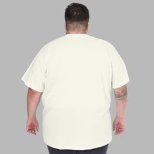 Plus Size Christian T-Shirt "Until He Comes" Premium 100% Cotton Knit Shirt - 黃色 - 查看 2