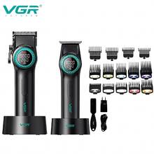 VGR Professional High Power Cordless Hair Clipper, Alas Pengisian Daya Isi Ulang, Set Alat Cukur Rambut dengan Kecepatan yang Dapat Diatur, Pemangkas Rambut dengan Layar Digital, Alat Cukur Rambut Pria V-001 V-977 - MultiWarna - View 15
