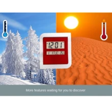 Reloj digital, reloj multifuncional, reloj digital de pared, reloj digital de mesa. Ideal para decorar la sala de estar, con funciones de temperatura/horario de verano/atenuación automática/humedad/alarma: formato de 12/24 horas, funcionamiento silencioso, apto para todos los usuarios, funciona con pilas. Perfecto como regalo de cumpleaños, regalo de graduación, decoración de pared para el dormitorio, decoración para la residencia de estudiantes, regalo de vuelta al cole, decoración para la escuela, regalo sorpresa, decoración para el hogar, accesorio de estudio y mucho más. - Negro - Ver 9