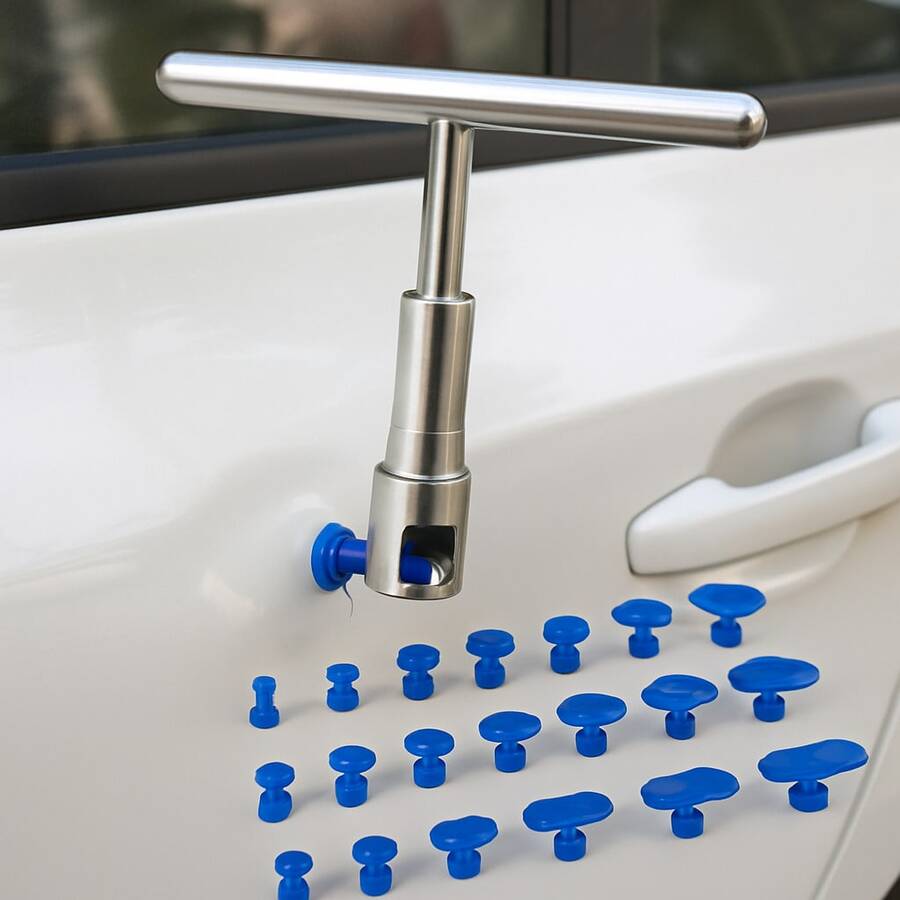 T-Handle Car Dent Repair Tool Paintless Dent Removal Puller For Auto Body Ding Scratch Fix - Bạc - Xem 1