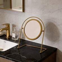 Vanity Makeup Mirror, Tabletop Dressing Mirror, Bedroom Vanity Mirror, Portable Makeup Mirror, Round Small Mirror - Multicolor - View 14