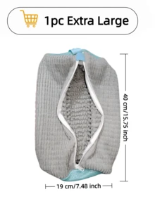 2 Reusable Shoe Washing Bags - Suitable For Sports Shoes, Mesh Shoes, Lazy Artifact Household Shoes Multi-Functional Stain Removal And Anti-Deformation Fast Washing Bag, Washing Machine Clothing Care Bag, Laundry Bag, 1 Washing Machine Shoe Bag Suitable For All Types Of Shoes - Yellow, Gray Protective Shoe Bag, - Multicolor - View 19