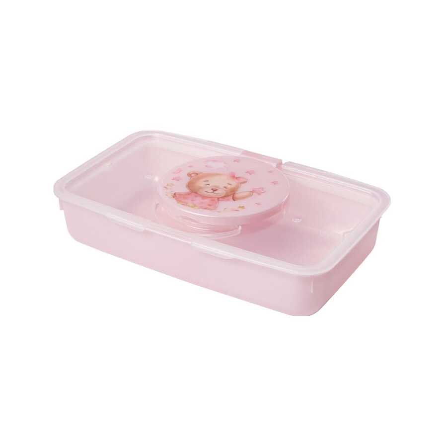 PLASUTIL Baby Decorated Wet Wipe Holder By Plasútil - 粉紅熊 - 查看 1
