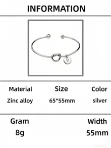 1条简约欧美风金属字母吊坠手链，适合女士日常佩戴。可能存在轻微色差，请以实物为准。材质为锌合金。请按照图片所示的保养说明进行维护，并避免接触水。 - 手鐲 - 查看 41