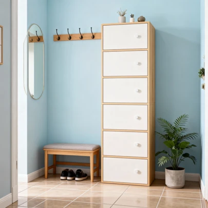 152cm Cajonera de 6 Cajones Para Ropa - Diseño Minimalista Y Moderna