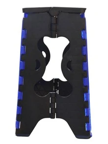 Banco Plegable Grande Portatil Plastico Soporta 120kg 1pz Acabado De La Estructura Mate Color Verde Pastel - azul real - Ver 3