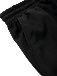 Men's Autumn And Winter Set, "Faith"-Themed Gradient Decoration, Black-White Minimalist Fashion Style, Comfortable And Neat, Suitable For Daily Leisure And Mature-Casual Outfits - 黑色 - 查看 8
