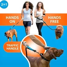 Sabuk Pinggang Lari Anjing Bebas Genggam, Sabuk Pinggang yang Dapat Diatur dengan Dua Pegangan, Cocok untuk Anjing Sedang hingga Besar, untuk Latihan Lari dan Jogging - MultiWarna - View 7