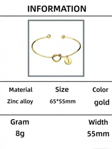 1条简约欧美风金属字母吊坠手链，适合女士日常佩戴。可能存在轻微色差，请以实物为准。材质为锌合金。请按照图片所示的保养说明进行维护，并避免接触水。 - 手鐲 - 查看 24