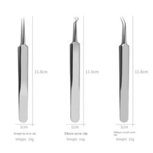 4pcs Stainless Steel Eyebrow Tweezers Set, High Precision Eyebrow Hair Removal Tweezers, Unisex Grooming Tool Kit