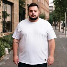 Plus Size Skull Skeleton T-Shirt, Premium Knit Fabric - Blanco - Ver 2