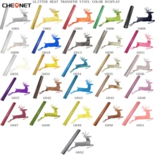 CHEONET Glitzer Transferfolie Rolle - Leuchtende Mehrfarben-Transferfolie zum Selbermachen von Stoffnamensschildern, T-Shirts und Partydekoration, einfach zu schneiden, perfekte Bügel-Folie für DIY Stoffprojekte und Bekleidungsdesign