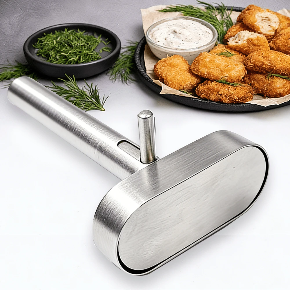 Falafel Mold Maker, Stainless Steel Material, Easy To Use And Clean, Non-Stick Meatball Pressing Spoon, Middle Eastern Kitchen Tool