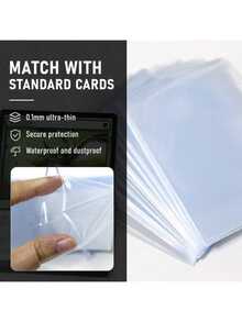 1000/600/500 张装蓝色反光卡套，适用于收藏游戏卡牌，顶部开口式卡套，适用于棒球卡、万智牌、体育卡等。 - 藍光卡膜 - 查看 5