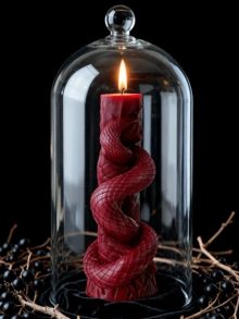 3D蛇形香氛蜡烛，手工天然大豆蜡，哥特风格装饰，创意香氛蜡烛，适用于家居装饰、房间布置、酒店装饰，是情人节、圣诞节、生日送给朋友、家人、伴侣和女性的理想礼物。 - 彩色 - 查看 10