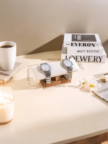 Support de bracelet de montre couleur noyer, support décoratif pour perles, organisateur de rangement de bijoux, support de bureau - Multicolore - Voir 3