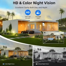 BOSSNEY 1080p WiFi Bulb Security Camera, 1080p HD WiFi Camera, 2MP Resolution, Color Night Vision, 360° Rotation, Automatic Face Tracking, Two-Way Audio, Smart Home Compatible.ICSee - White - View 6