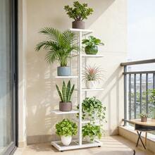 7/6/5/4 Tier Plant Stand - Home Garden Decor & Plant Storage Rack - Creative Pot Organizer Stunning Design, Perfect For Indoor/Outdoor Decor Space-Saving Indoor/Outdoor Plant Stand - Bảy lớp màu trắng - Xem 2