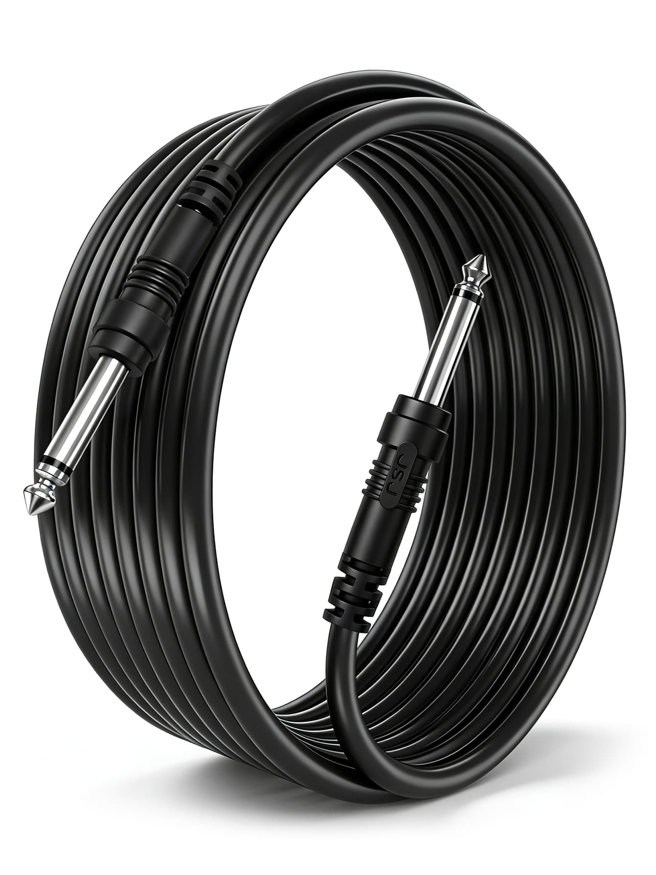 Cable de guitarra eléctrica de 1/4 pulgada, 10 pies, cable recto negro para amplificador de guitarra, cable de instrumento, adecuado para guitarra eléctrica, mandolina, amplificador de bajo, teclado, mezclador, ecualizador, altavoz (3 metros)