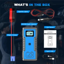 1000A UltraSafe Jump Starter, Super Capacitor 12Volt Car Jump Starter No Battery, Portable Jump Starter Battery Pack For Up To 10.0L Gas And 8.0L Diesel Engine,  Power Bank Battery Charger, LCD Display Car Battery Charger, Fast Charging USB Output, LED Emergency Lighting Flashlight, 12V Portable Jump Box - JSC2100 - View 11