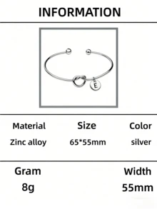 1条简约欧美风金属字母吊坠手链，适合女士日常佩戴。可能存在轻微色差，请以实物为准。材质为锌合金。请按照图片所示的保养说明进行维护，并避免接触水。 - 手鐲 - 查看 34