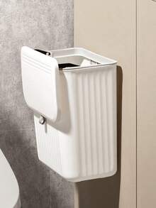 1 件白色悬挂式厨房垃圾桶、橱柜门垃圾桶、节省空间的壁挂式垃圾桶、适用于厨房和浴室、厨房垃圾桶、厨房配件、卧室垃圾桶、浴室垃圾桶、垃圾桶、收纳盒