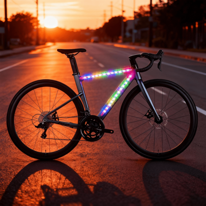 1tow2 LED Ambient Light Strip For Bicycles, High-Quality Light Strip With 15 LED Beads, Multiple RGB Color Options, 19 Dynamic Modes, And 20 Static Colors. Suitable For Night Riding, Daily Riding, And Outdoor Riding. Multiple Lighting Modes Enhance The Riding Atmosphere. A Cool Bicycle Accessory, Party Decorative Light Strip, USB Powered, Batteries Not Included, And A Christmas Gift.