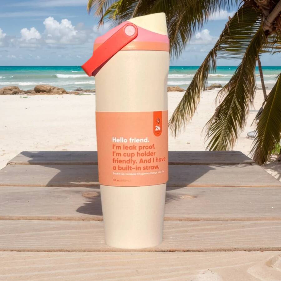 0wla'a 30oz Stainless Steel Water Bottle/Coffee Mug/Car Mug - Convenient And Portable Multi-Purpose Water Cup - Perfect For Cars, Homes, Work, And Travel, Suitable For Drinking Hot And Cold Beverages, Easy To Clean, Double-Mouth Bottle, Suitable For Home/Office/Gym.