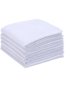 Men's Handkerchiefs 16 Inches, Handkerchiefs For Men, Soft White Hankies For Men - Multicolor - View 4