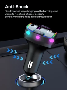REMAX Încărcător auto de 120 W cu 5 porturi, afișaj tensiune, 3 ieșiri USB-C și 2 ieșiri Type-C, încărcare super rapidă, iluminare ambientală, cablu prelungitor de 1,5 m, rezistent la șocuri, protecție la încărcare multiplă, compatibil cu telefoane Android și altele, accesoriu esențial de călătorie - YQ8 - Vizualizare 10