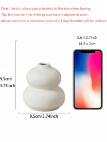 白色小花瓶，家居装饰，现代波西米亚风花瓶，适合插芦苇草，圆形装饰花瓶，可作餐桌摆件，适用于婚礼、客厅、书架、咖啡桌、房间装饰、家居装饰、情人节礼物、返校礼物、开斋节装饰、开斋节礼物 - 彩色 - 查看 9