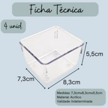 Kit Of 14 Modular Acrylic Drawer Organizers - 無色 - 查看 4