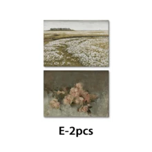 13件套复古秋季画廊墙饰套装，暖色调乡村风景帆布画，温馨秋季家居装饰，优雅墙面艺术，中性色调客厅装饰，卧室墙面装饰，农舍风格装饰，客厅家居装饰，复古秋叶画，波西米亚风季节性墙面艺术海报，无框复古秋季家居装饰 - 彩色 - 查看 25