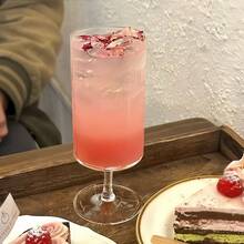 1 pieza Vaso de vidrio transparente, vaso de bebida con tallo corto, adecuado para agua, café, vaso de vidrio moderno, apto para el hogar, bar, restaurante, regalo ideal para amigos, parejas en el Día de San Valentín - Multicolor - Ver 5