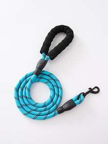 New Reflective Nylon Dog Leash, Anti-Burst Pet Walking Leash With Foam Handle, Comfortable - Blue - View 4