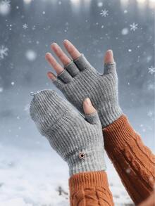 Customized Fingerless Gloves - Unisex Half Finger Gloves, Customizable Text/Name, Half Finger Knitted Touchscreen Protective Elastic Gloves, Unisex Size, Cycling Gloves, Regular Style - Multicolor - View 3