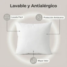 1 pieza Relleno de cojín de tamaño grande, cojín relleno de fibra de microfibra renovable ultrasuave para la cama y el sofá, decoración del hogar(45*45(500g)/50*50(640g)), (1 pieza, blanco) - Blanco - Ver 2