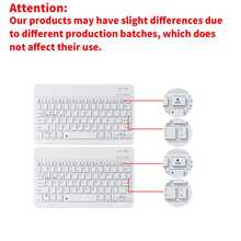 Ultra-Thin Bluetooth Keyboard, Portable Mini Wireless Keyboard, Rechargeable, Compatible With Apple IPad, Phones, Tablets, Smartphones, IOS, Android, Windows (White)